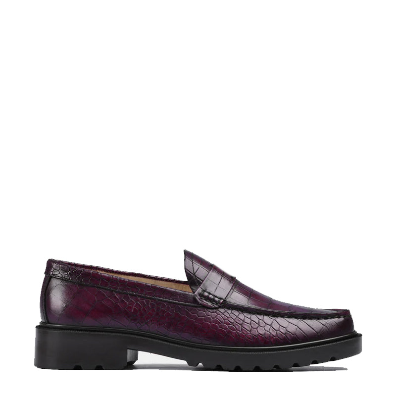 Men's Round Toe Croc Loafers