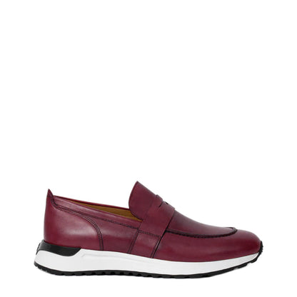 Green Leather Men's Sneakers