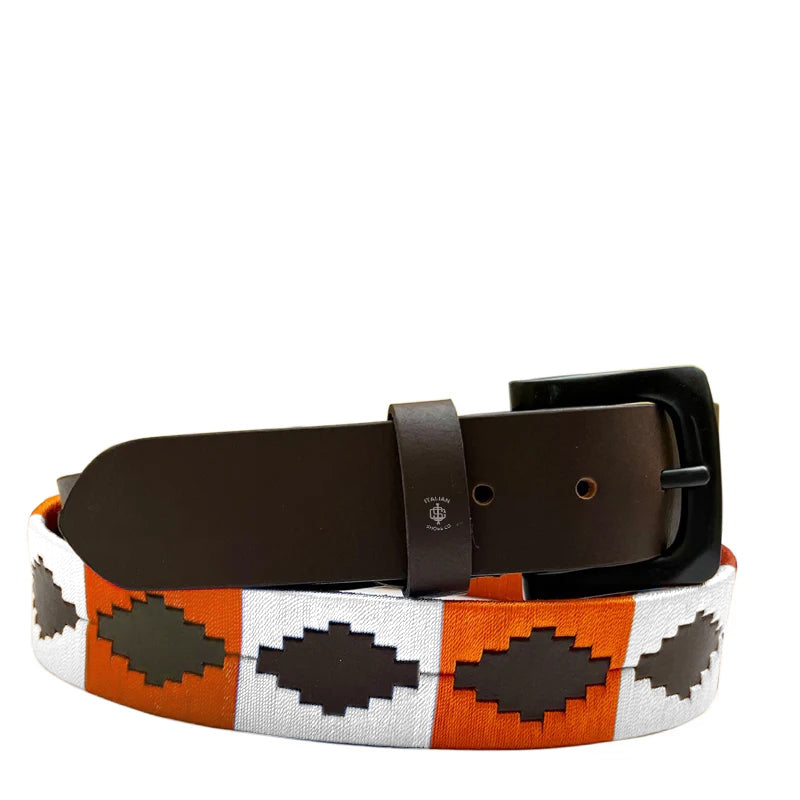 Handmade Stile Polo Premium Silver Buckle Leather Belt