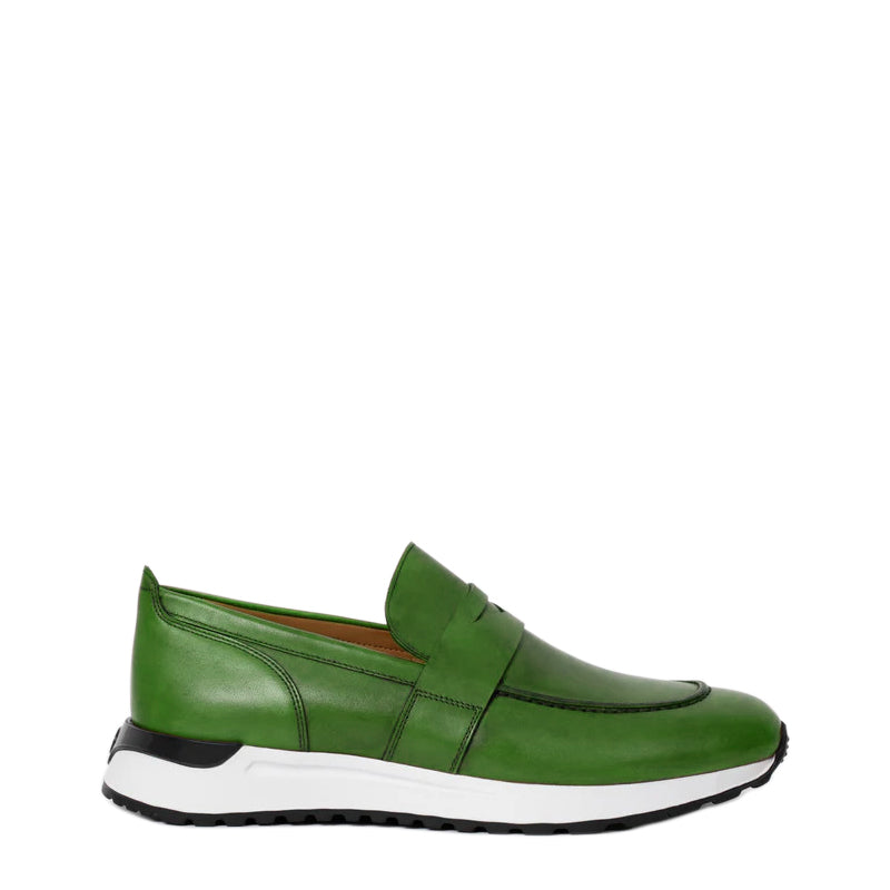Wine Leather Men's Sneakers