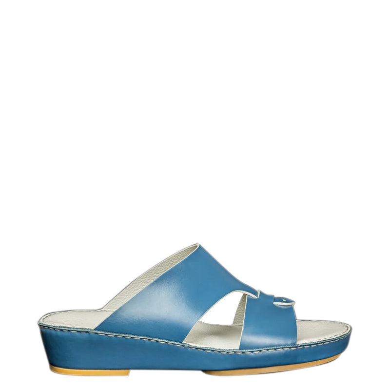 Leather Stich Comfort Arabic White Sky Sandal