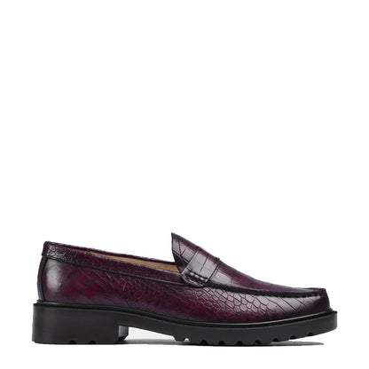 Men's Round Toe Croc Loafers