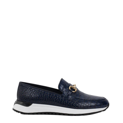 Crocodile Leather Loafer Men's Shoe Wine