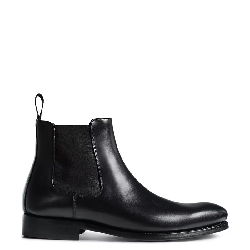 Classic Midnight Shiny Leather Chelsea Boots