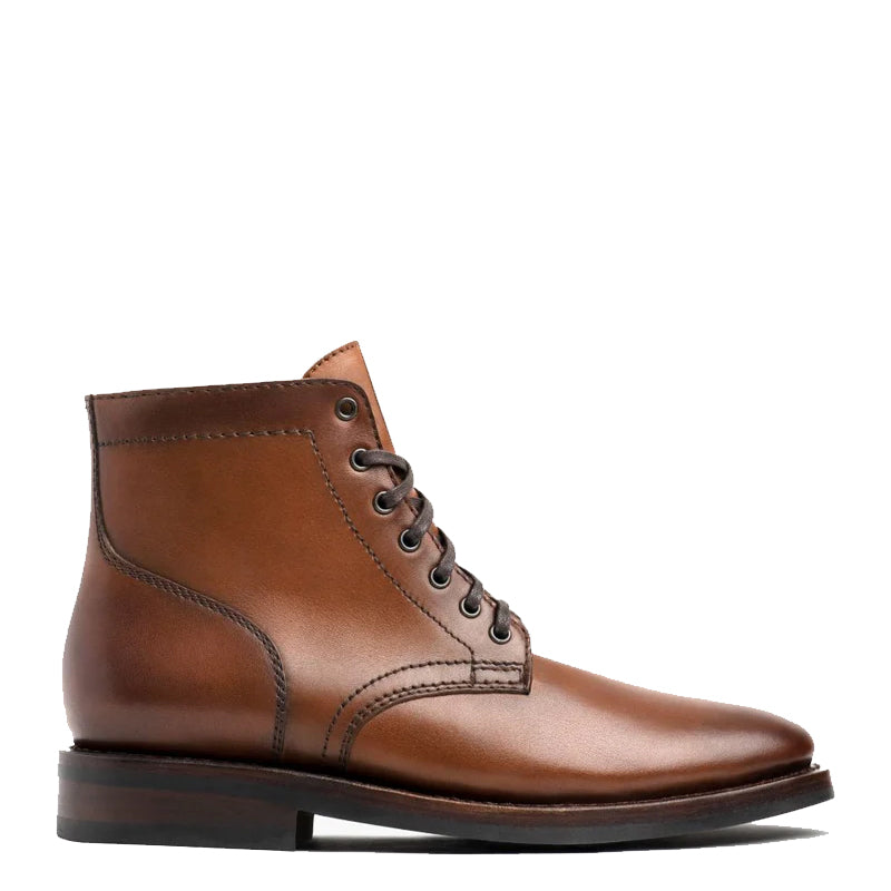 Men's Italian Leather High-Top Lace-Up Boots