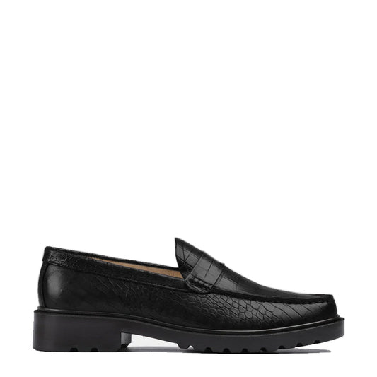 Men's Round Toe Croc Loafers
