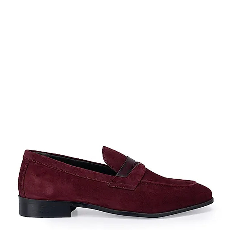 Classic Suede Penny Leather Formal Blue Loafer