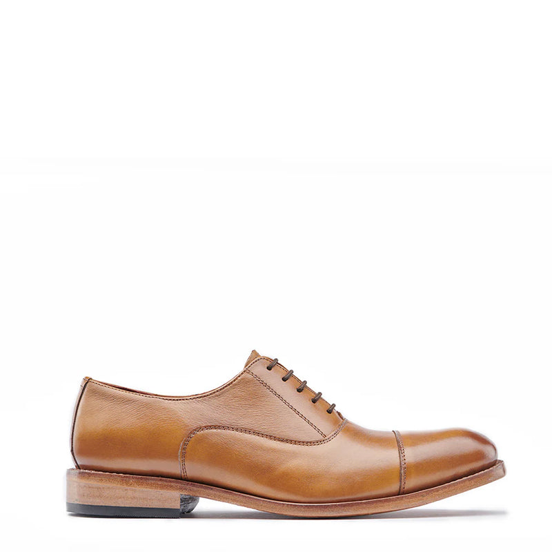 Classic Design Leather Cap-Toe Oxford Shoes