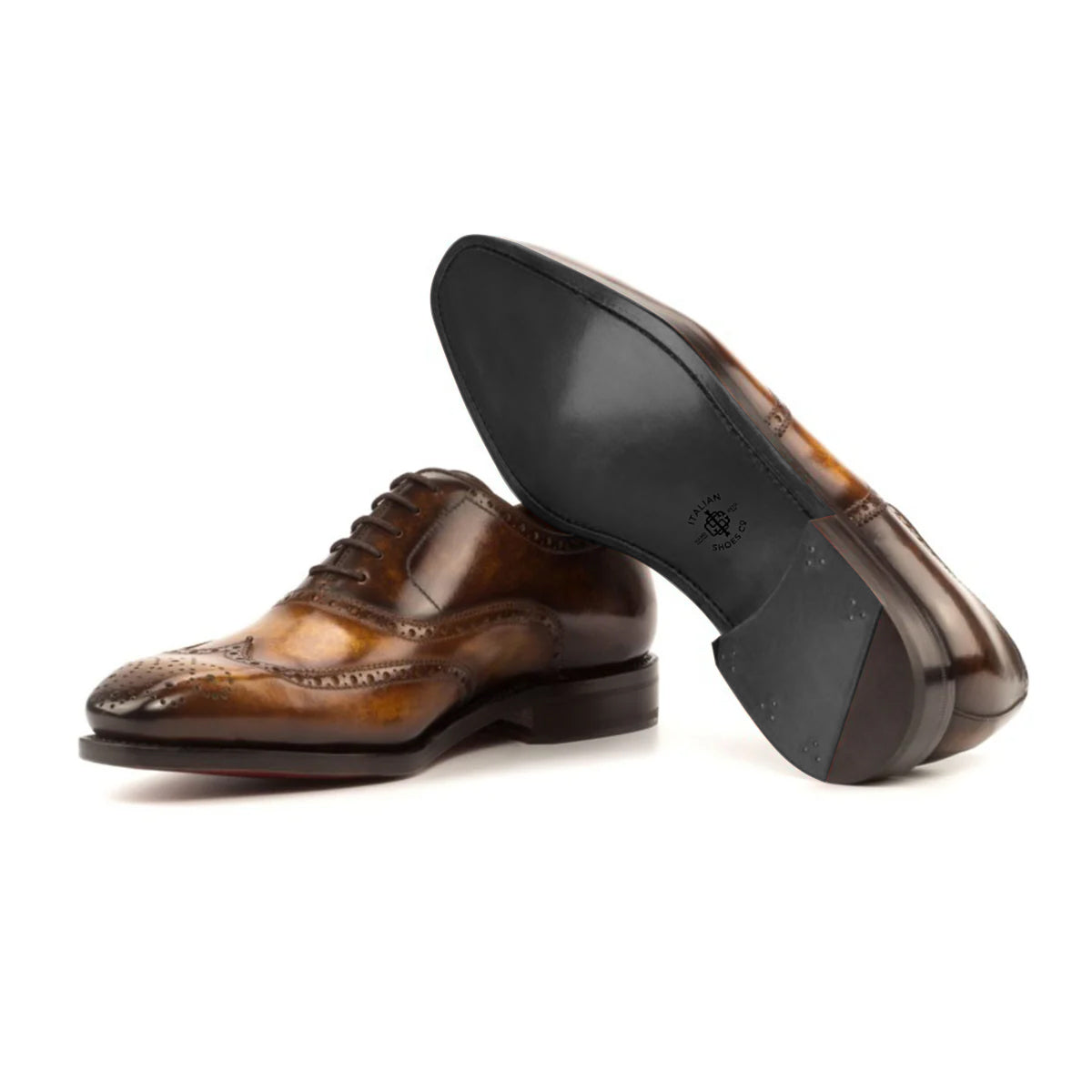 Brown Patina Brogues Shoes