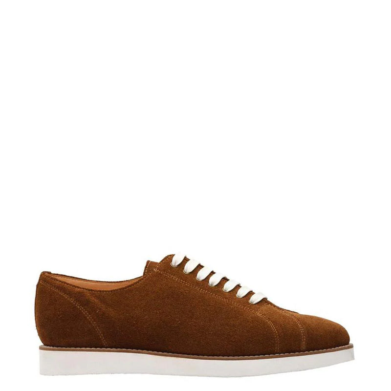 Classic Suede Lace-Up Burgundy Sneaker