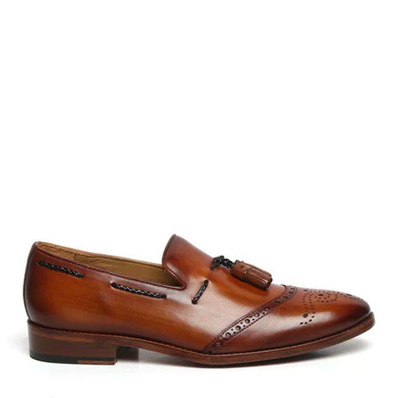 Men Leather Slip-On Tassel  Loafers