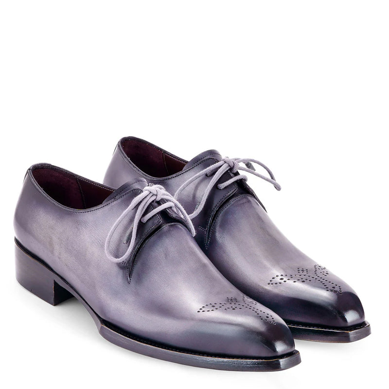 Leather Handmade Wingtip Derby Brown Shoe