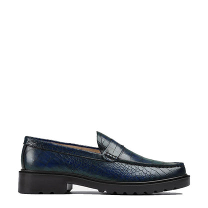 Men's Round Toe Croc Loafers