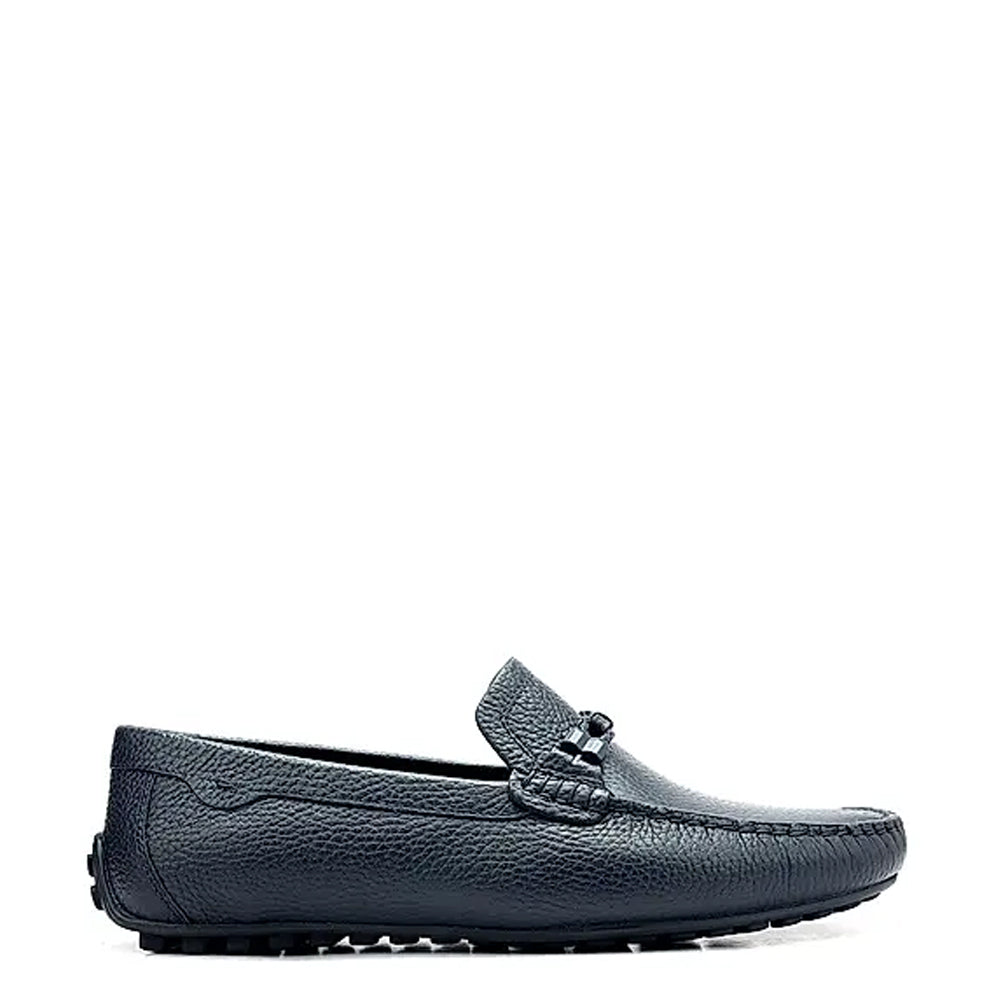 Men Textured Leather Driving Red Loafer