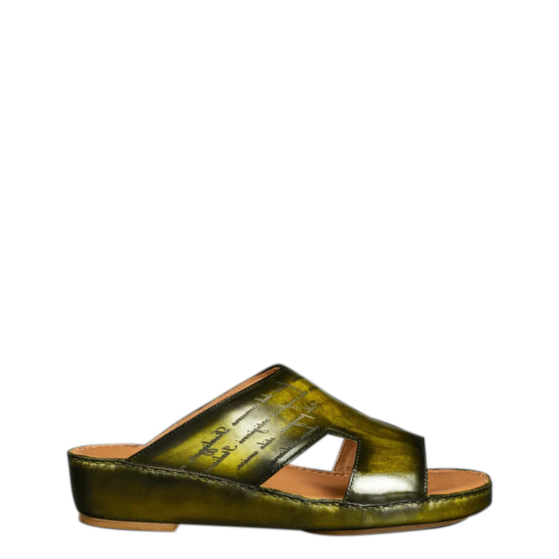 Stylish Fields Open Toe Comfort Arabic Olive Green Sandal