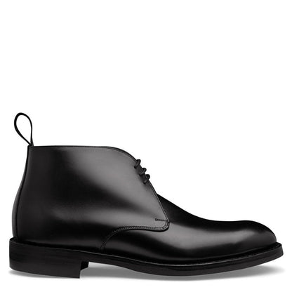 Polished Shiny Leather Chukkas Boot Black