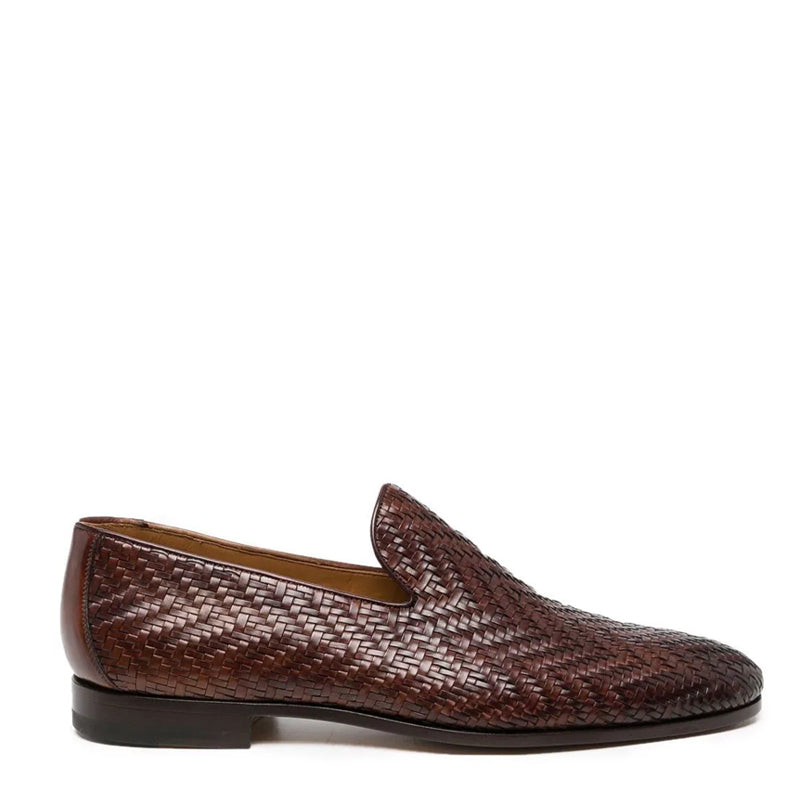 Handmade Woven Solid Leather Loafers