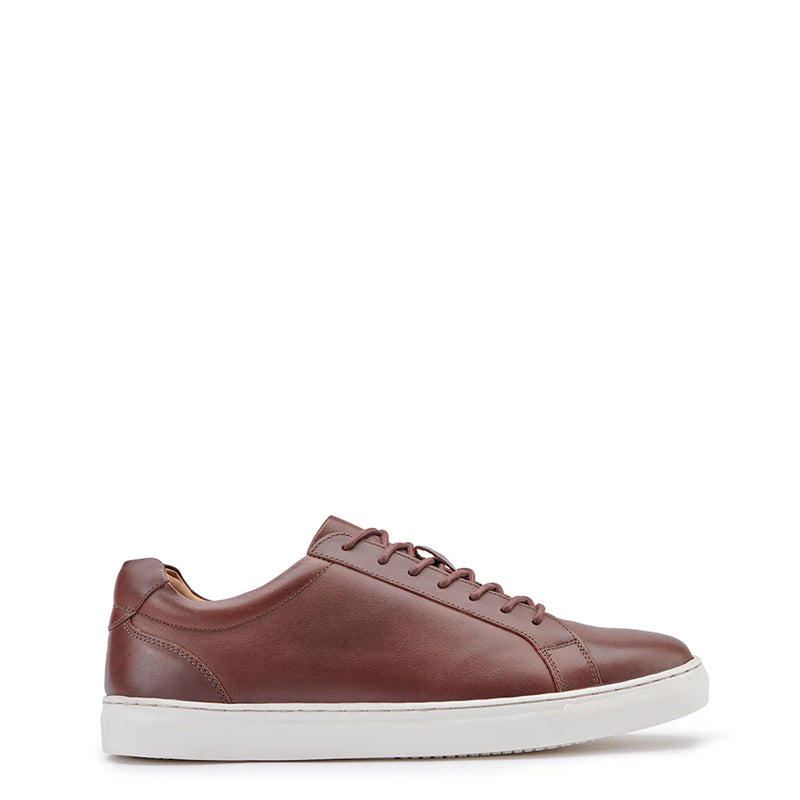 Classic Leather Lace-Up Brown Sneaker