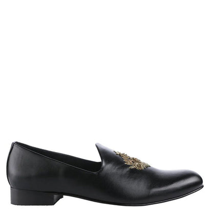 Men's Embroidered Round Toe Slip-on Mojaris