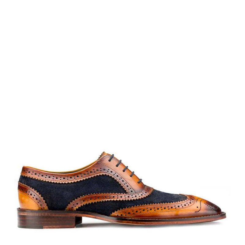 Leather Lace-UP Wingtip Oxford Shoes For Men