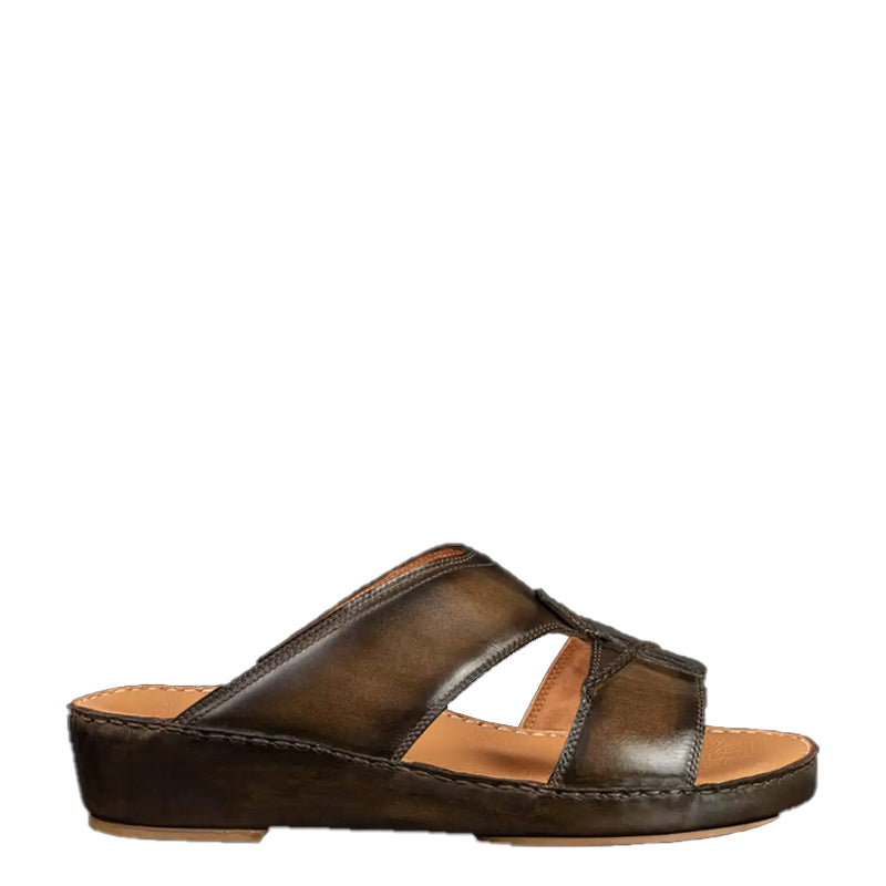 Luxury Handmade Leather Arabic Burgundy Sandal