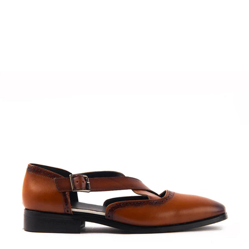 Patent Classic Leather Peshawari Black Sandals