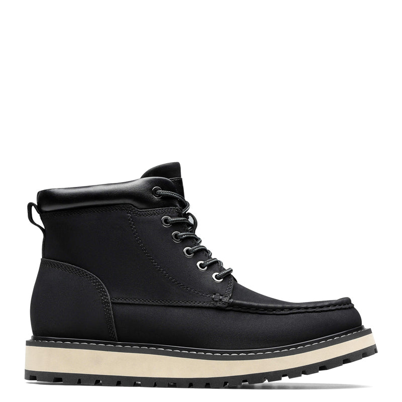 Men's Moc Toe Boot Fashion Comfort Casual Wedge Boot Tan