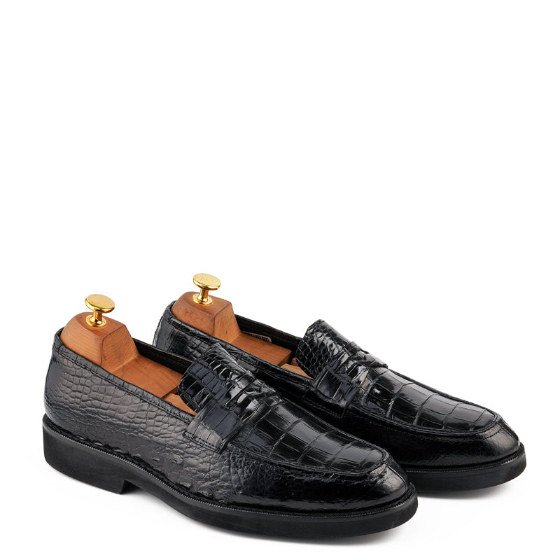 Croco Premium Leather Loafers For Men