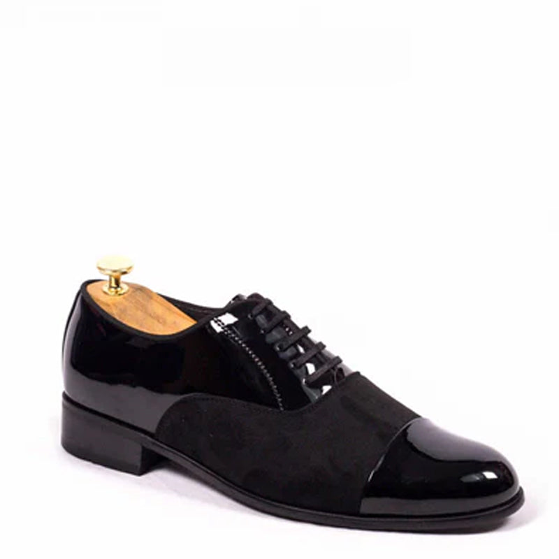 Patent Suede Shiny Leather Oxford Shoes