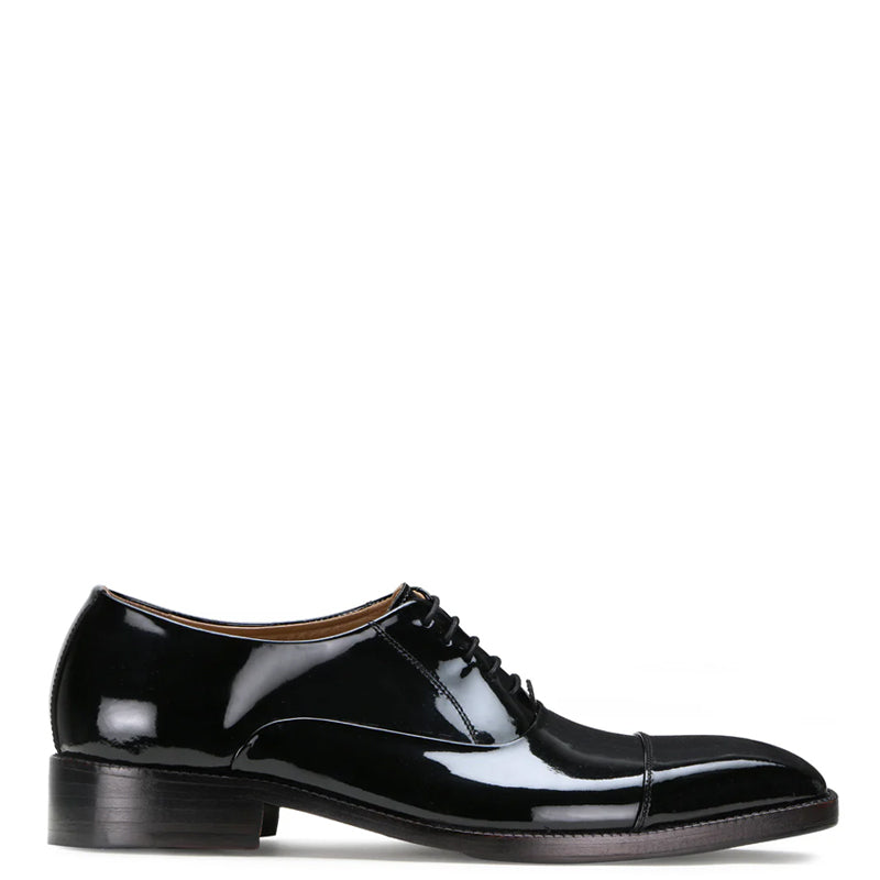Men Patent CapToe Shiny Leather Oxford Shoes
