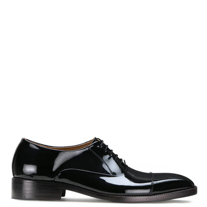 Men Patent CapToe Shiny Leather Oxford Shoes
