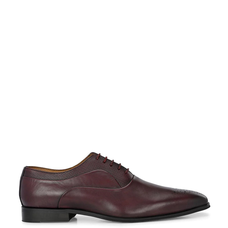 Classic Pure Leather Textured Formal Oxford Shoes