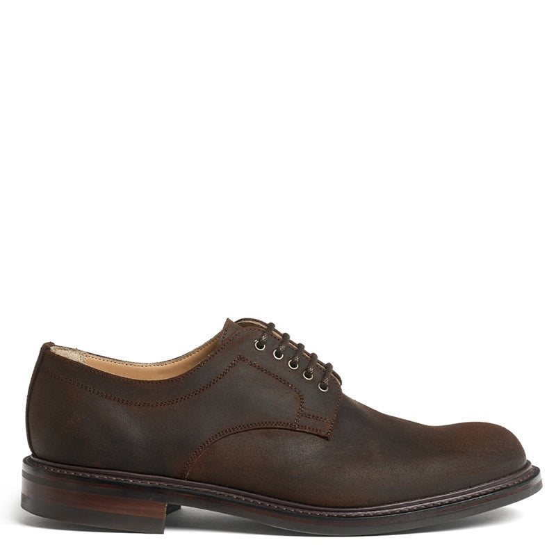 Premium Leather Formal Derby Dark Brown Shoe For Men