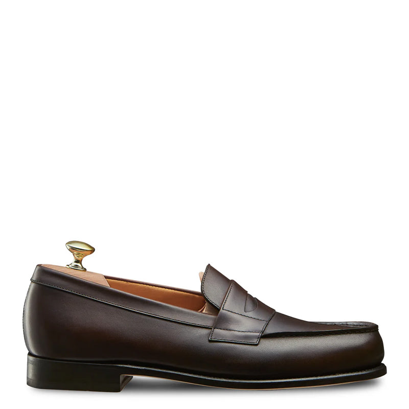 Classic Leather Brown Penny Loafer For Men