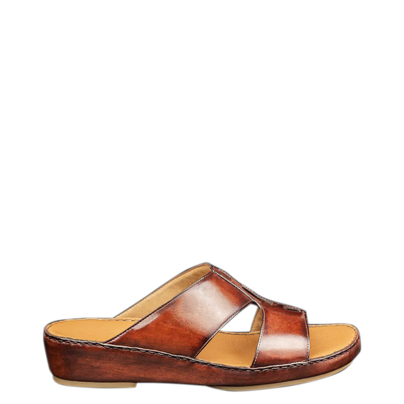 Luxury Open Toe Comfort Arabic Burgundy Sandal