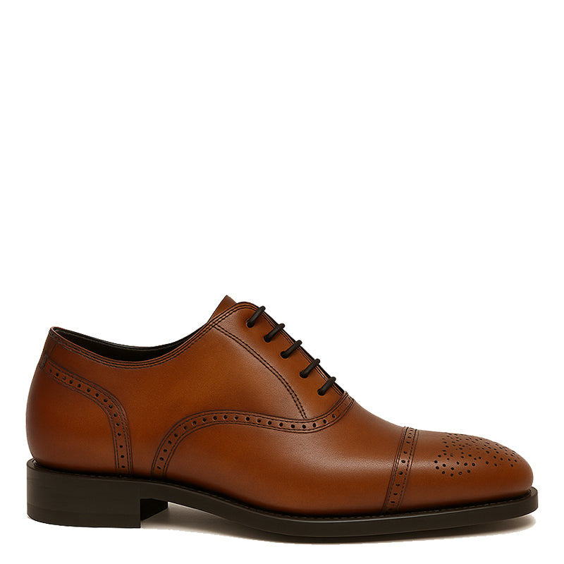 Classic Leather Brown Lace Up Oxford Formal Shoes