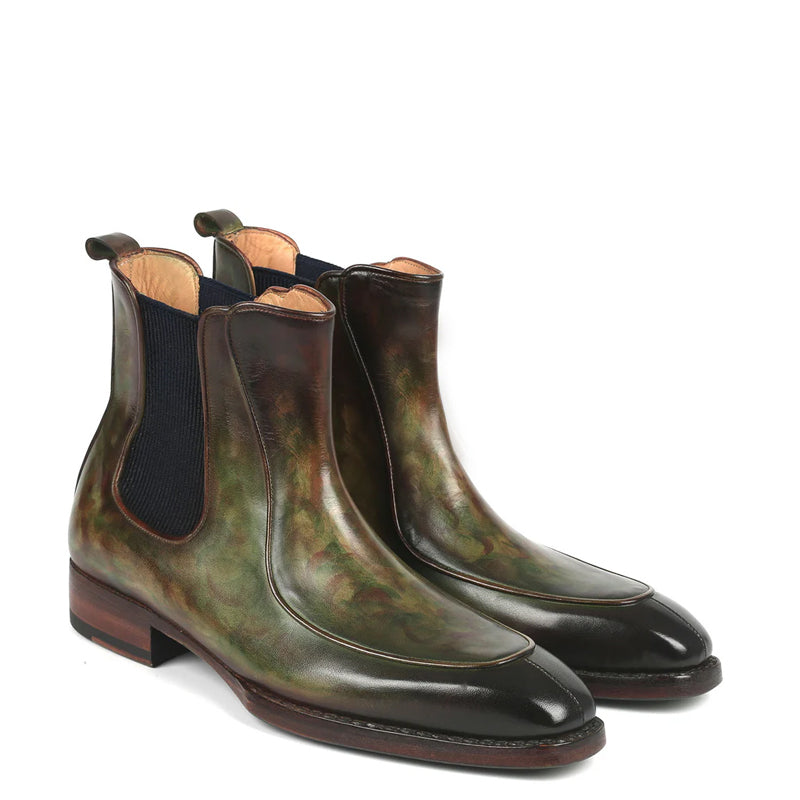 Luxury Pure Leather Handpainted Chelsea Boots