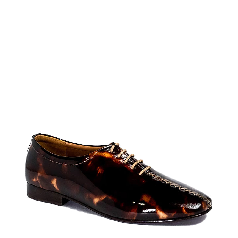 Handmade Chocolate Gold Shaded Leather Formal Shoes