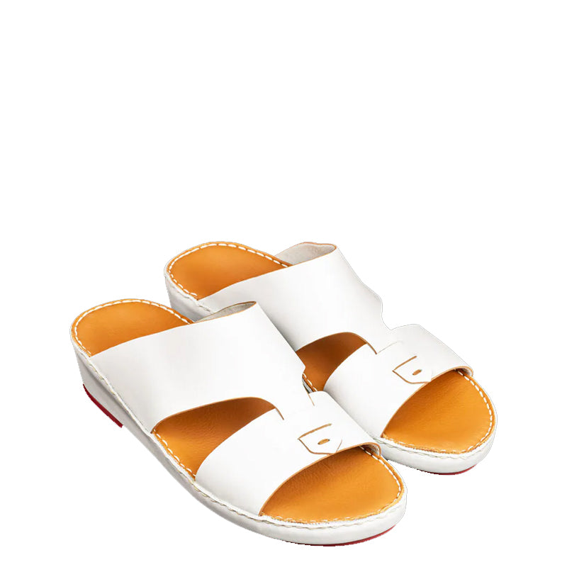 Open Toe Leather Stich Comfort Arabic Blue Sandal