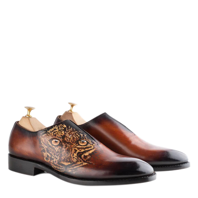 Leopard Amber Wholecut Slip On