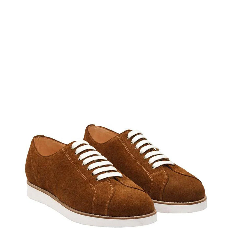 Classic Suede Lace-Up Dark Brown Sneaker
