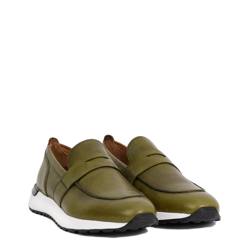 Wine Leather Men's Sneakers