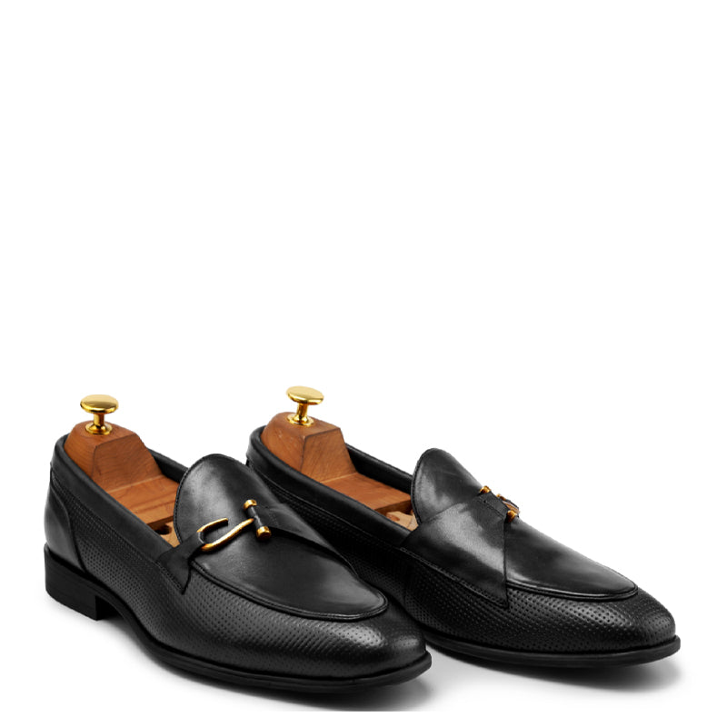 Classic Side Hook Leather Brown Loafer