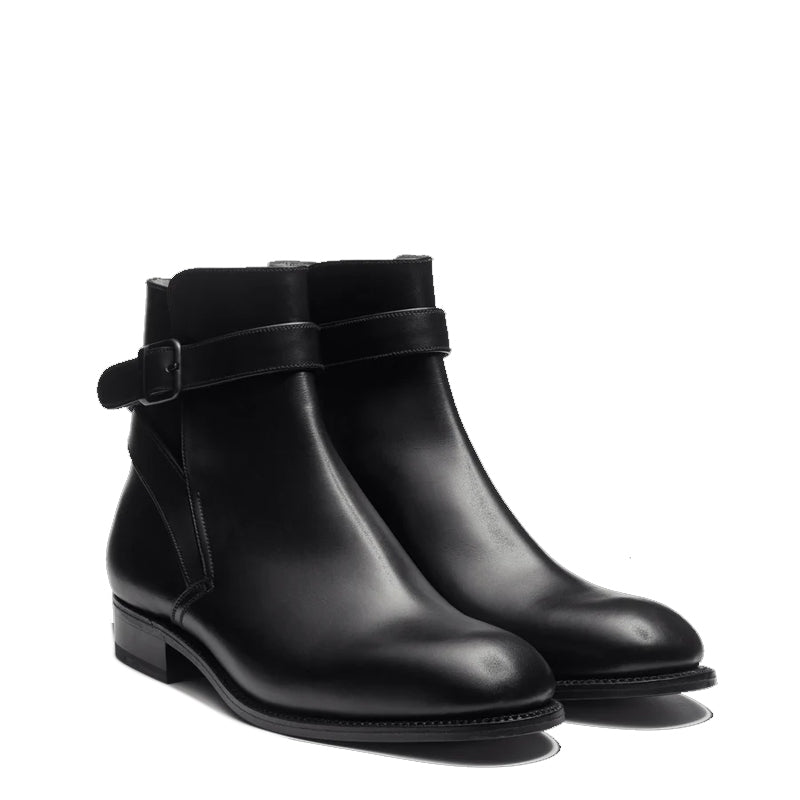 Classic Plain Solid Leather Stylish Jodhpur Boots