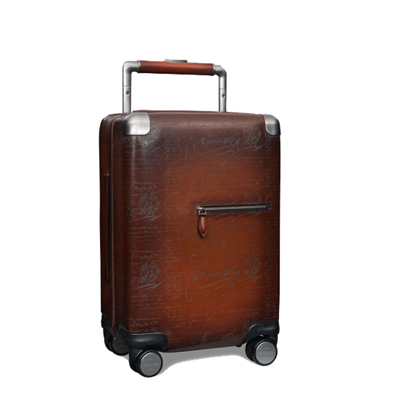 Luxury Eel Leather Green Trolley Case