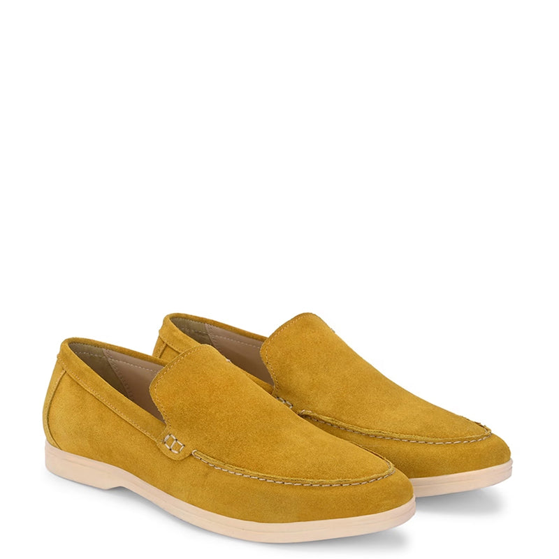 Suede Leather Moccasin Tan Loafer Shoe For men