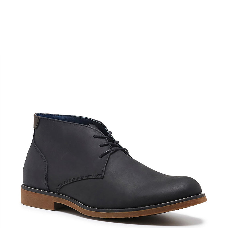 Classic Pure Leather Handmade Black Chukkas Boot