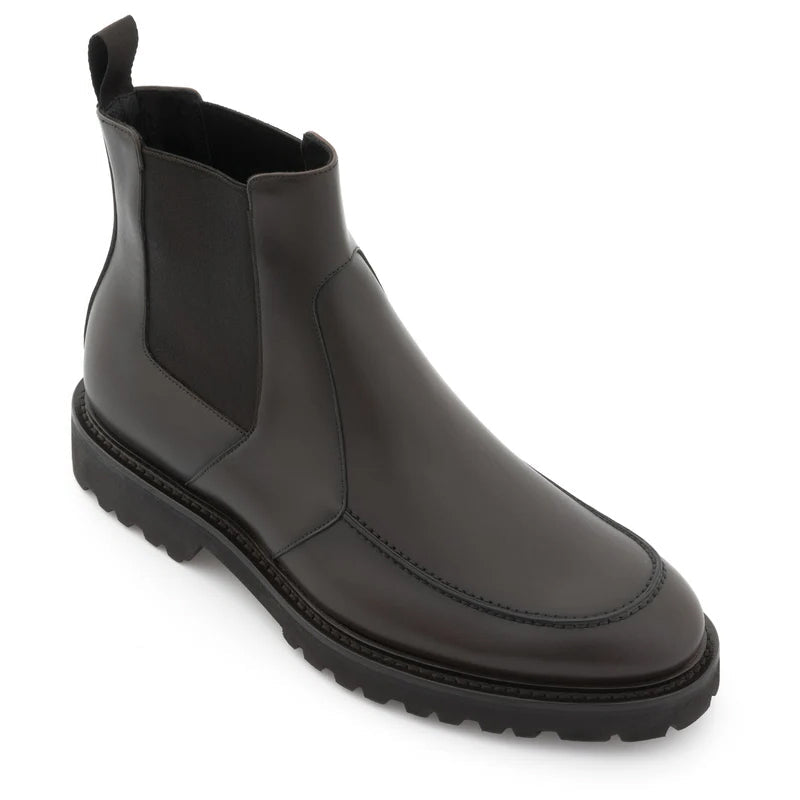 Mid-Top Luxury Fashion Leather Chelsea Boot Black