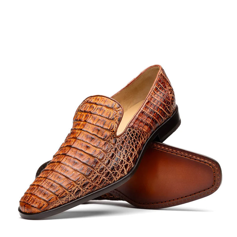 Crocodile Leather Loafers Tan