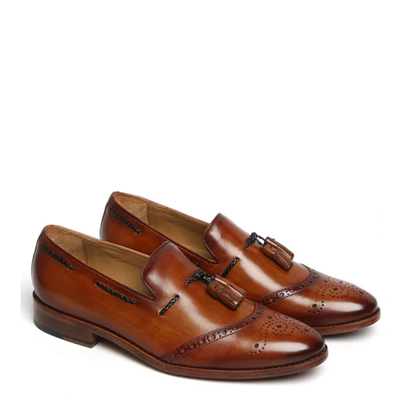 Men Leather Slip-On Tassel  Loafers
